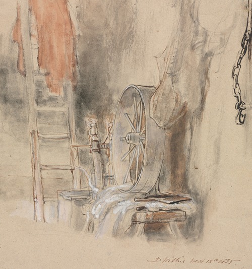 Study for “The Peep-O’-Day Boys’ Cabin, in the West of Ireland” (“The Sleeping Whiteboy”)