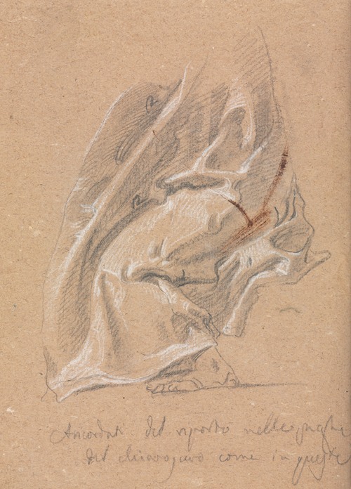 Drapery study with foot and inscription (1760)