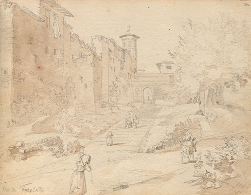 Album with Views of Rome and Surroundings, Landscape Studies, page 27a: “Frascati”