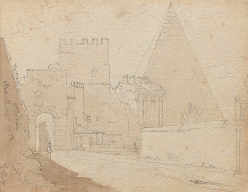 Album with Views of Rome and Surroundings, Landscape Studies, page 08a: “Porta St. Paolo”