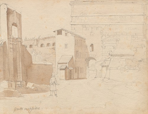 Album with Views of Rome and Surroundings, Landscape Studies, page 11a: “Porta Maggiore”