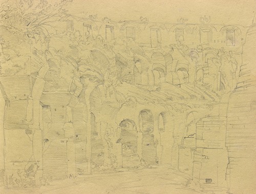 Album with Views of Rome and Surroundings, Landscape Studies, page 12a: Roman ruins