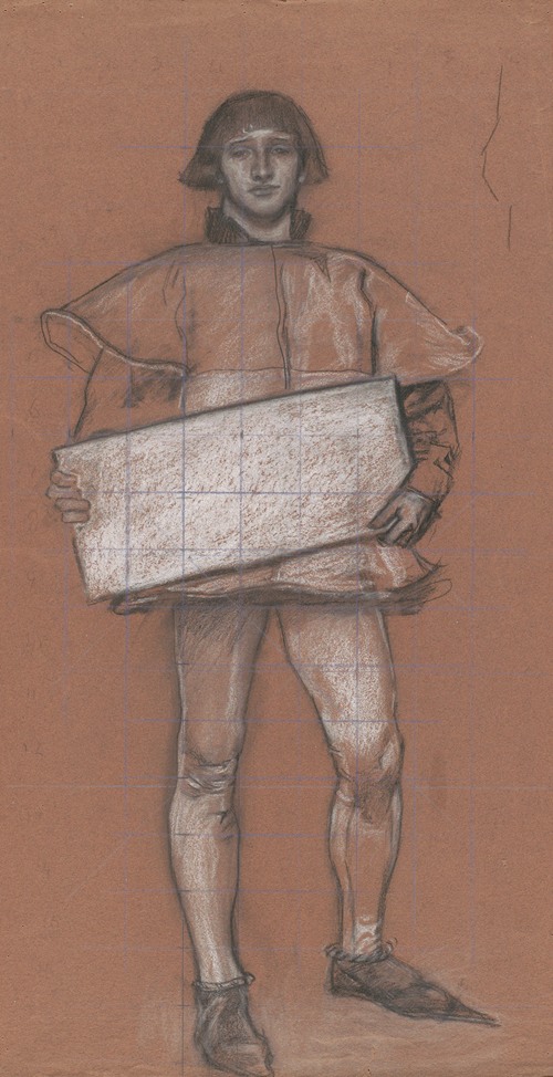 Figure study, man in medieval costume.