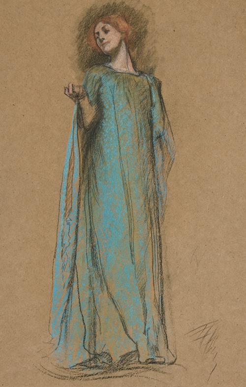 Medieval lady, sketch for an unidentified Shakespeare play by Edwin ...