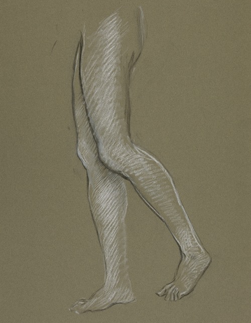 Figure study for ‘The Hours,’ mural at the state capitol building in Harrisburg, Pennsylvania, 1902-1911