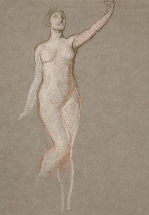 Figure study for ‘The Hours’; sketch for mural for the state capitol building in Harrisburg, Pennsylvania, 1902-1911 II