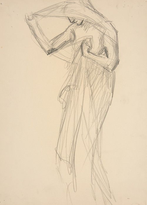 Figure study for ‘The Hours’; sketch for mural for the state capitol building in Harrisburg, Pennsylvania, 1902-1911