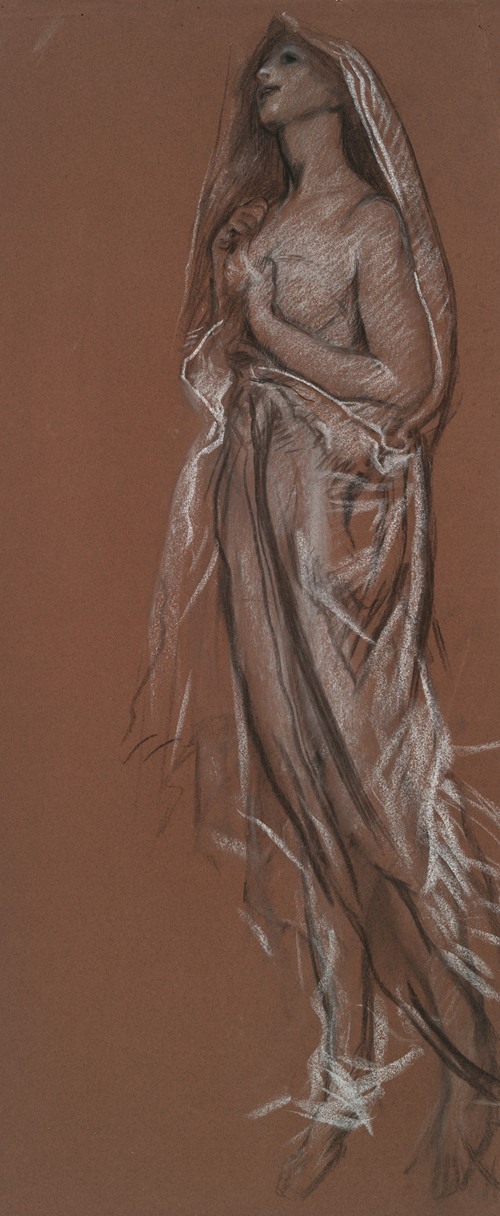 Study for the figure of 4 am in ‘The Hours’ ceiling mural, House Chamber, Pennsylvania State Capitol at Harrisburg