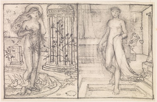 Cupid and Psyche – Two Studies of Venus on the Margin of the Sea and Psyche at the Bath