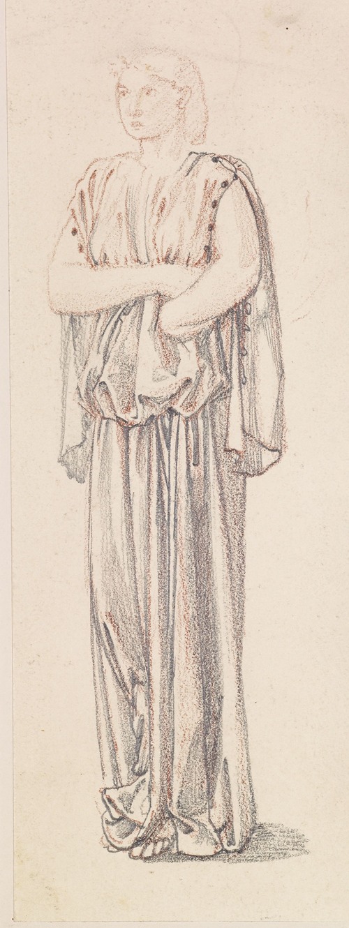 St George Series – Study of a Female Attendant for ‘The Princess draws the fatal Lot’