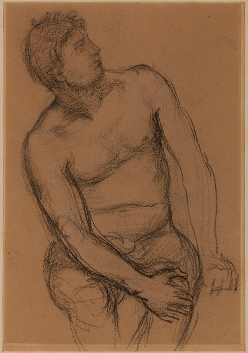 Homme assis nu, de face