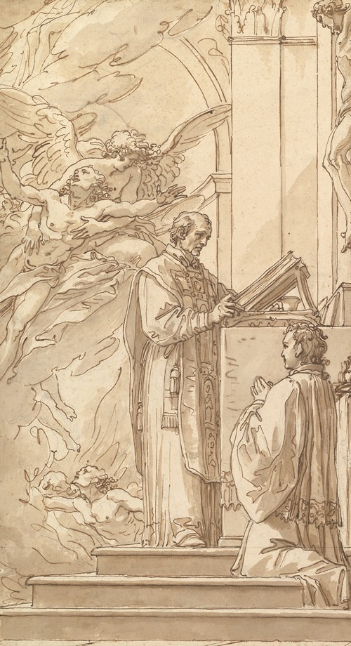 Blessed Francis Venimbeni Celebrating Mass for souls in Purgatory