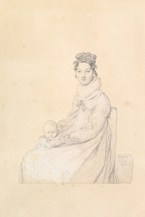 Madame Alexandre Lethière, née Rosa Meli, and Her Daughter, Letizia