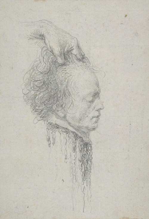 Severed head, said to be that of Maximilien-François-Marie-Isidore de Robespierre (1758-1794), guillotined July 28, 1794 (10 Thermidor, An II)