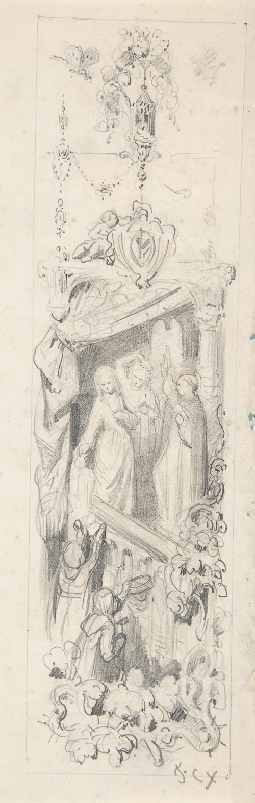 Decorative study of a play (1830-80)