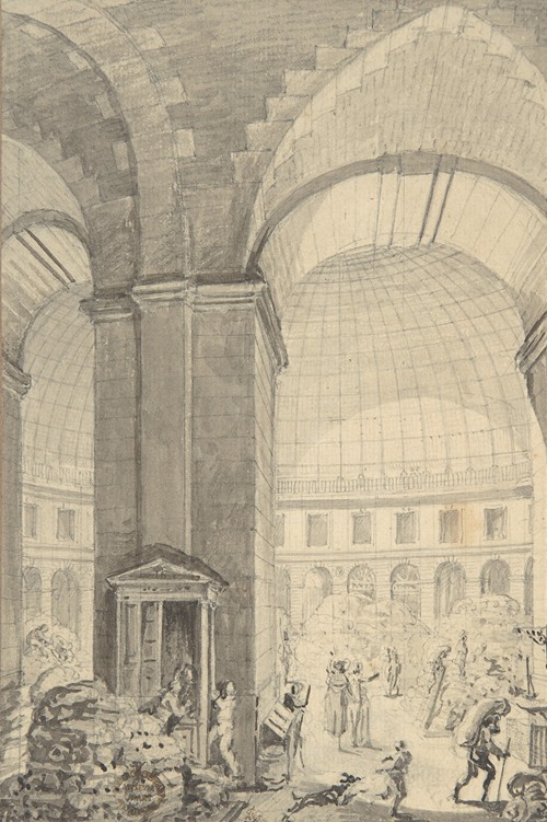 Interior of Halle aux Blés, Paris [The Corn Exchange]