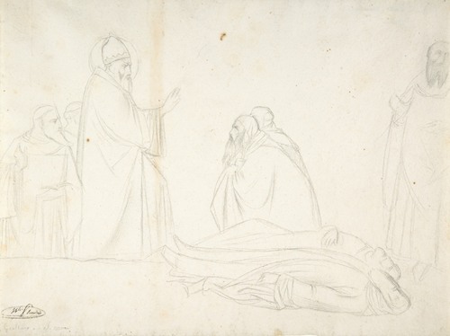 Miracle of St. Sylvester; the Raising of Two Pagan Priests, after Maso di Banco, S. Croce, Florence