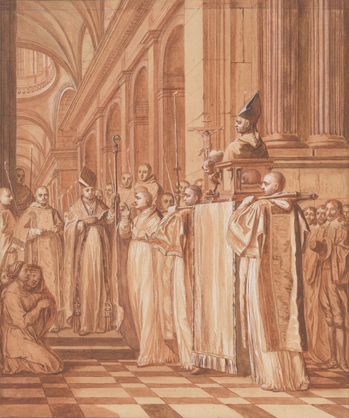 Reception of the heart and head of the Blessed Father Dom Jean de la Barrière, brought from Rome to his Abbey of Feuillants in 1626