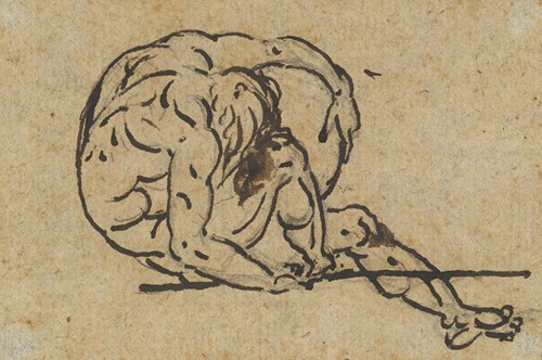 Study of a Male Nude (Althaemenes) in Despair Trying to Hide Himself