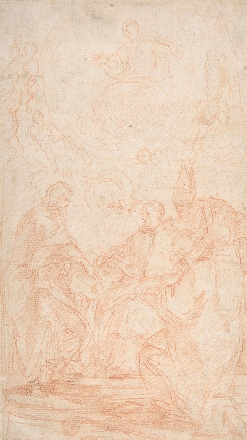 The Virgin Immaculate and Four Male Saints (Study for The Dispute over the Immaculate Conception)