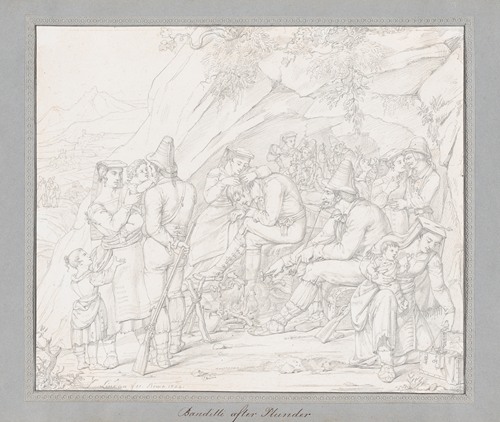 A Group of Roman Bandits with Their Families and Companions after a Robbery