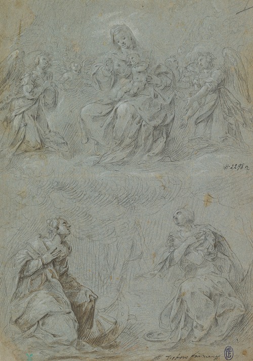 The Virgin and Child in Glory Adored by Saints Catherine and Lucy