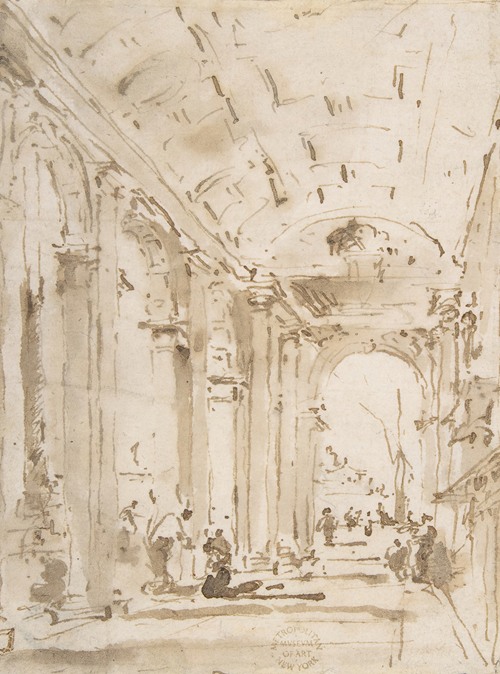 The Arcade of the Libreria, Looking Toward San Giorgio Maggiore