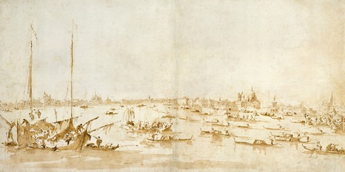 Panaromic View of the Bacino di San Marco, Looking up the Giudecca Canal