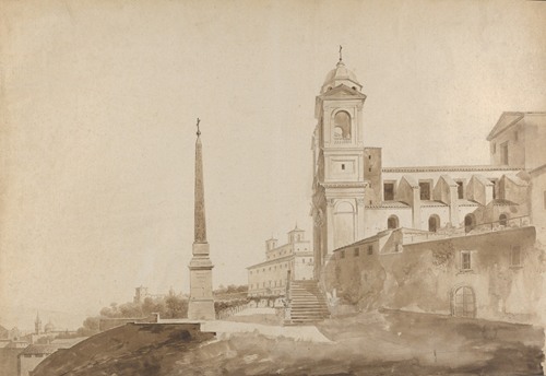The Church of the Trinità dei Monti and the Villa Medici, Rome