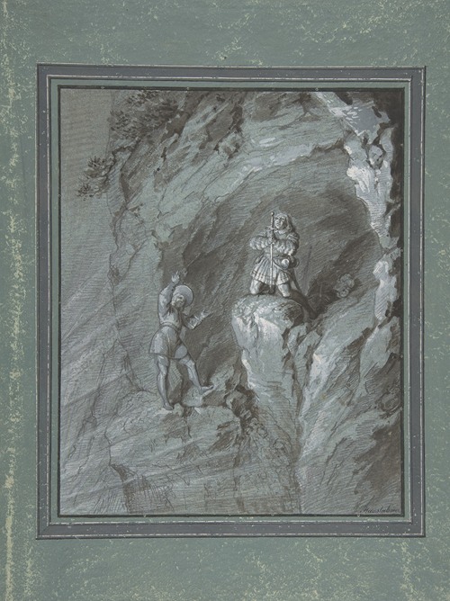 Soldiers in a Cave Receiving Blessings from Heaven