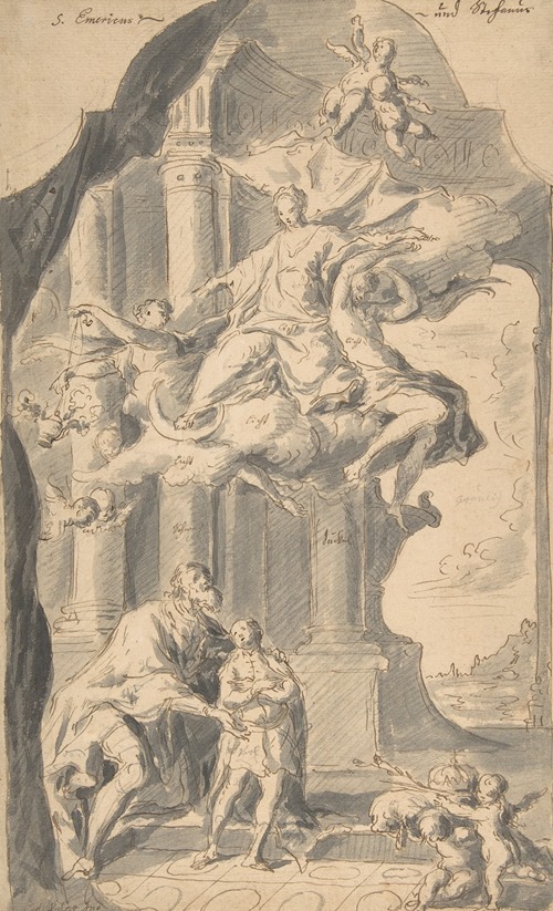 Saint Stephen of Hungary Presenting his Son, Saint Emeric, to the Virgin