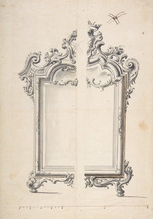 Two Alternative Designs for a Mirror or Screen with Family Coat of Arms