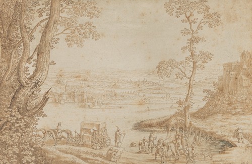 A River Landscape with the Baptism of the Eunuch