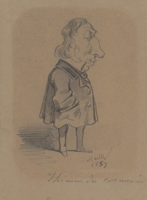 Caricature of Louis Marie de la Haye, Vicomte de Cormenin (alias Timon)