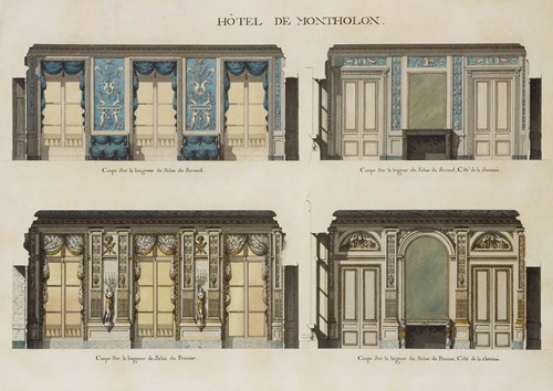 Longitudinal and Cross Sections of the Salons of the Hôtel de Montholon