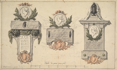 Three Designs for a Funerary Monument or Epitaph it.