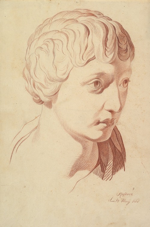 Idealized Head Looking Right, Copied after the Antique