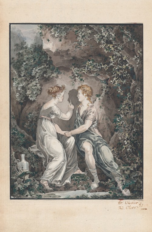 The Invention of the Art of Drawing (the daughter of Butades of Sicyon and her Lover)