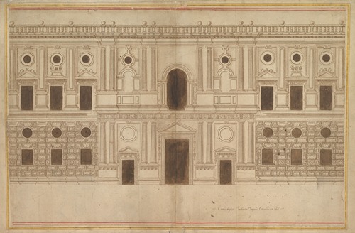 Study for the West Façade of the Palace of Charles V, The Alhambra, Granada