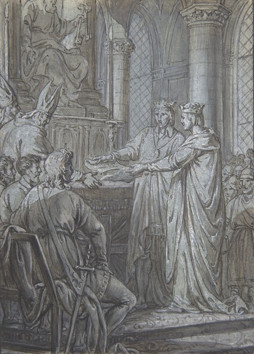 Louis III et Carloman donnent aux eveques du Royaume l’assurance de leur Fidelite en 882