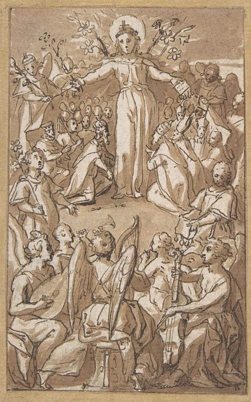 The Virgin Surrounded by Angels and Representatives of Secular and Ecclesiastical Authorities