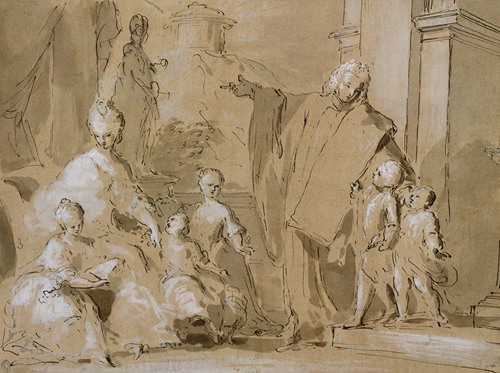A Venetian Family Portrait Group (after 1750)