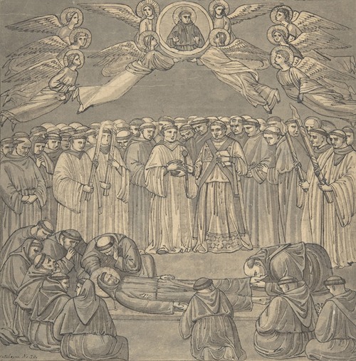 Death of St. Francis, after Giotto, upper Church S. Francesco, Assisi