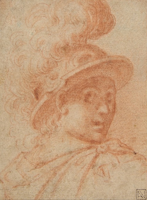 Bust of a Warrior Wearing a Plumed Helmet, Looking Toward Spectator Over His Right Shoulder
