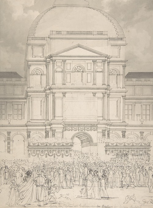Crowd in Front of the Tuileries Palace During the Wedding of Napoleon to Marie-Louise of Austria