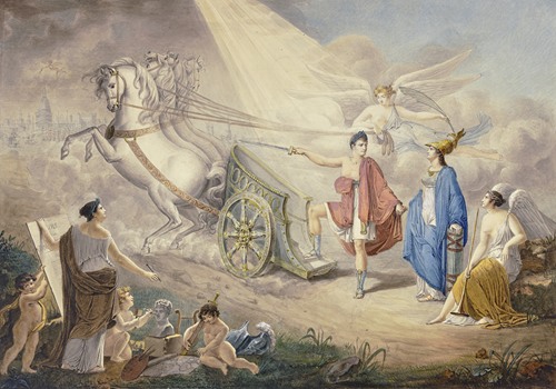 Allegorie auf die Confédération Rhenane oder besser auf das Lager von Boulogne und die beabsichtigte Invasion in England