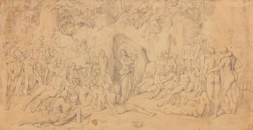Die Argonauten bei Chiron, dem Gesang des Orpheus lauschend