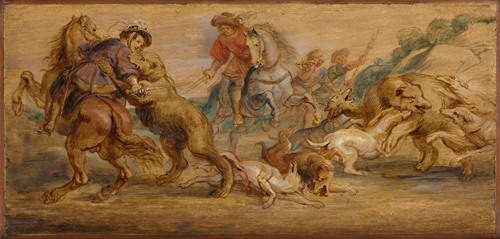 Study for ‘The Bear Hunt’ (for the Alcázar, Madrid) (c. 1639)