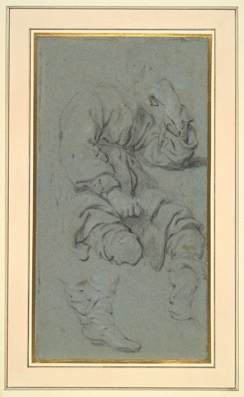 Studies of a seated man (Study for ‘Elisa and the Samaritan’, Warsaw)