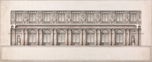 Longitudinal Section of Great Throne Room (Saint George’s Hall), Winter Palace, Saint Petersburg